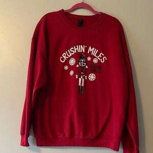 Gildan Red runner Nutcracker Graphic Crewneck Sweatshirt